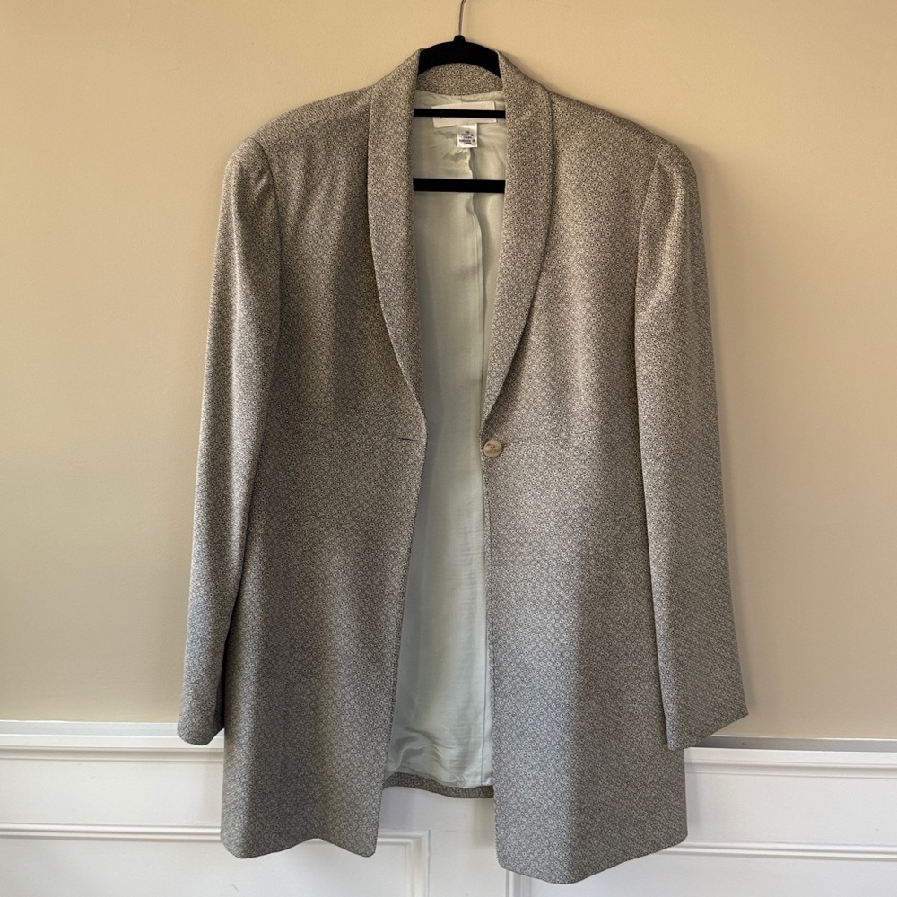 Vintage 100% silk Anne Klein Gray Women's Blazer